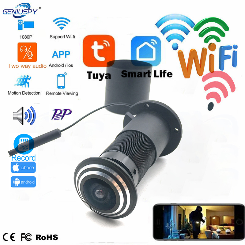 Home Security Front Door Camera - Mini câmera olho para porta, 1080p,