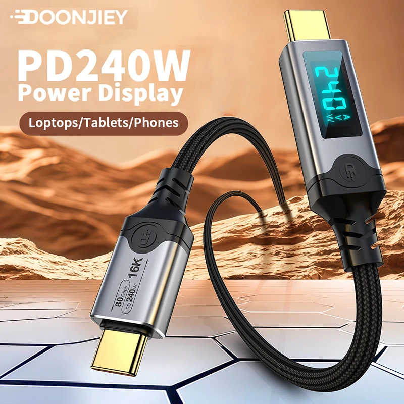 Cabo USB Tipo C PD240W com Car - Home Security Robots avaliação e preço